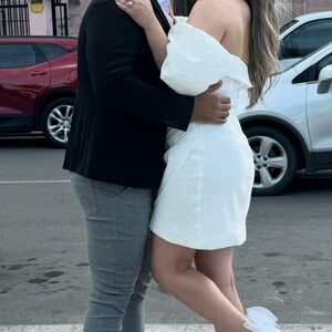 Elegant White Off-Shoulder Dress